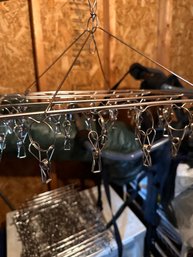 Stainless Steel Clips On A Rack Lot Of 8