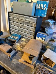 Large Lot Of Screws And Nails