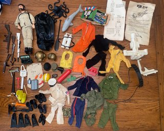 Vintage G.I. Joe Doll, Clothes, Accessories