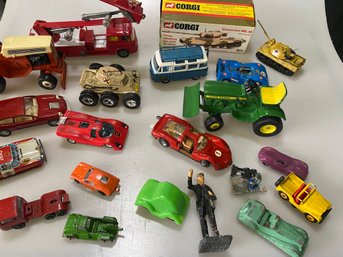 Asst Vintage Toy Cars, Corgi, Etc