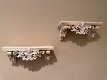 Two Decorative Wooden Shelves