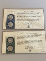 U.S. Quarter Dollar Pennsylvania & Delaware  Virtue Liberty Independence Coins, 1999