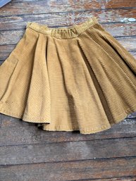 Vintage Tan Skirt. Small-xtra Small