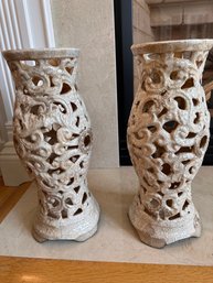 Two Large Indoor/Outdoor Candle Votives