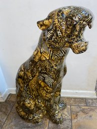 Safari African Lion Patchwork Figurine Large