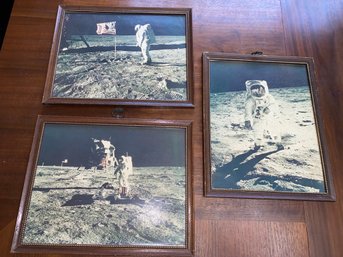 ASTRONAUTS ARMSTRONG & ALDRIN FIRST MEN ON THE MOON Framed Photo Prints