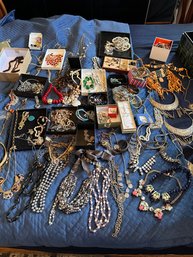 Large Lot Of Assorted Jewelry With Gemstones, Freshwater Pearls