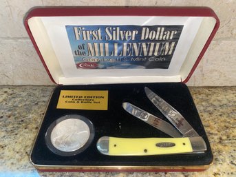 First Silver Dollar The MILLENNIUM Coin And Blade