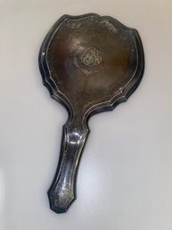 Vintage Silver Plate Hand Mirror