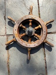 Wooden Ship's Helm