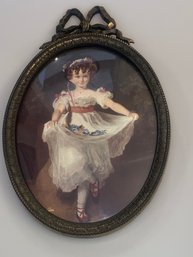 Vintage Framed Print Little Ballerina