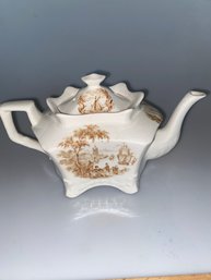 Safe Harbour Royal Crownford 1940s Brown Transferware Teapot