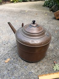 Large Distressed Copper Kettle