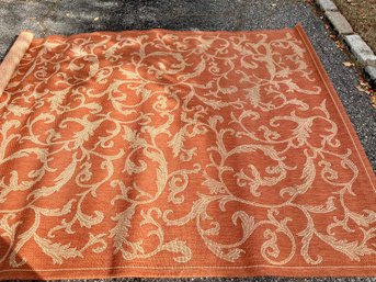 Courtyard Scrolls Indoor/Outdoor Rectangular Rug. 5.5 X 7