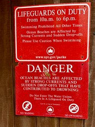 Ocean Beach Signs. Heavy Plastic