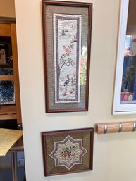 Vintage Chinese Embroidered Silk Panels