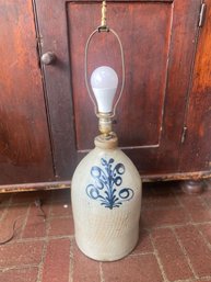 Antique 2 Gallon Stoneware Jug Lamp