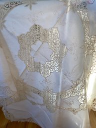 Vintage Handmade Lace Tablecloth