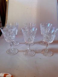 Lot Of Six 6 Inch Waterford Glasses