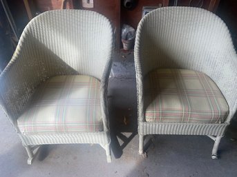 Pair Of Wicker Patio Chairs