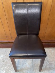 Set Of 4 Brown Side Dining Chairs