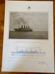 Jack Odell Print Of Last Photo Of Titanic #69/100