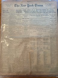 Original NY Times Empress Of Ireland Sinking May 20, 1914