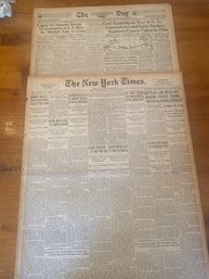 New London Day Oct 11,1928 & NY Times Aug 24,1929, Graf Zeppelin