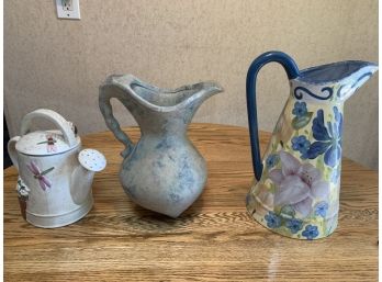 Trio. Pitchers, Watering Can