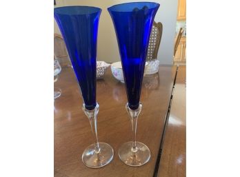 Set Of Blue Glasses