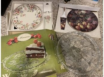 Lot Of Cake Plates/servers