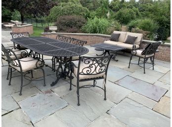 11 Piece Cast Classics Landgrave Cast Aluminum Patio Set