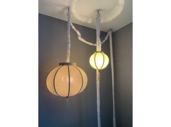 Set Of Pottery Barn Hanging Lanterns