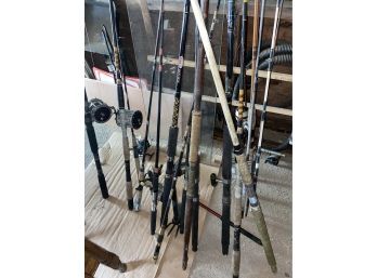 Lot Of Fishing Poles & Reels