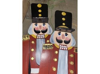 Pair Of 6.5 Feet Tall Soldiers -handmade - Heavy Plywood