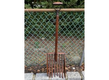 Antique Wooden Garden Fork