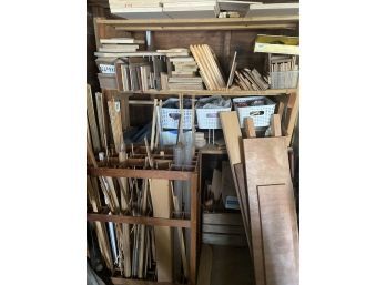 Large Lot Of Assorted Wood Pieces (some Exotic), Dowels