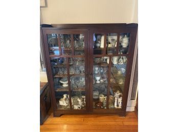 Antique Double Door Glass Cabinet