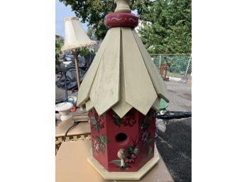 Red  Wood Birdhouse