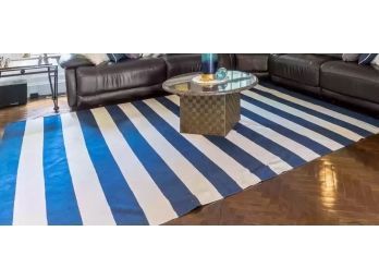 Blue And White Rug