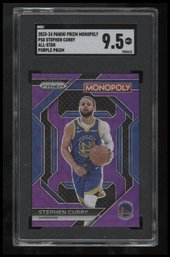 2023-24 Panini Prizm Monopoly #PS8 Stephen Curry All-Star Purple SGC 9.5