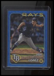 2024 Topps Chrome #225 Jacob Lopez Blue Wave Refractor #/75