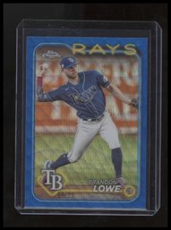 2024 Topps Chrome #286 Brandon Lowe Blue Wave Refractor #/75