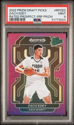 2022 Prizm Draft Picks #RP-ZED Zach Edey Rated Prospect Prizms Purple PSA 9 #/75