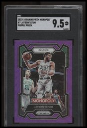 2023-24 Panini Prizm Monopoly #7 Jayson Tatum Purple SGC 9.5