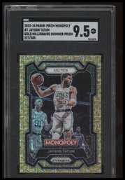 2023-24 Panini Monopoly #7 Jayson Tatum Gold Millionaire Shimmer SGC 9.5 #/500