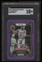 2023-24 Panini Prizm Monopoly #7 Jayson Tatum Purple SGC 10