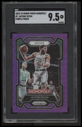 2023-24 Panini Prizm Monopoly #7 Jayson Tatum Purple SGC 9.5