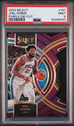 2023 Panini Select #197 Joel Embiid Purple 38/99 Die-Cut PSA 9