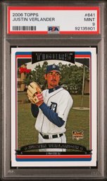 2006 Topps #641 Justin Verlander RC PSA 9 #/2006